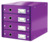 Schubladenset Click & Store WOW, 4 Schubladen, Graukarton, violett