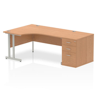 Dynamic Impulse Cantilever Left Crescent Desk Workstation