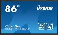 iiyama TE8614MIS-B1AG signage display Interaktywny płaski panel 2,17 m (85.6") LCD Wi-Fi 435 cd/m² 4K Ultra HD Czarny Ekran dotykowy Procesor wbudowany Android 24/7