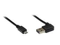 Alcasa USB 2.0 A/micro B, 2m USB Kabel USB A Micro-USB B Schwarz