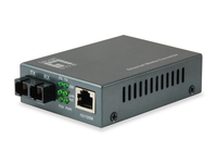 LevelOne RJ45 to SC Fast Ethernet Media Converter, Single-Mode Fiber, 1310nm, 60km