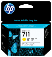 HP 711 3er-Pack Gelb DesignJet Tintenpatronen, 29 ml