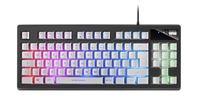 Mars Gaming MKAXWPT Teclado Compacto TKL H-Mech Iluminación RGB 9 Efectos Reposamuñecas Gel Blanco Idioma Portugués