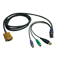 Tripp Lite P778-010 toetsenbord-video-muis (kvm) kabel Zwart 3,05 m