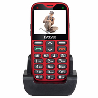 Evolveo EasyPhone XG 6,1 cm (2.4") 93 g Fekete, Vörös Telefon időseknek