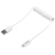 StarTech.com Cavo da Lightning a USB a spirale da 0,6 m - Cavo di ricarica Lightning per iPhone / iPad / iPod - Certificato Apple MFi - Cavo da Lightning a USB - Bianco