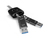 Silicon Power Mobile C50 lecteur USB flash 64 Go USB Type-A / USB Type-C / Micro-USB 3.2 Gen 1 (3.1 Gen 1) Noir