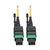 Tripp Lite N390-02M-12-AP MTP/MPO (APC) Singlemode Patch Cable (F/F), 12 Fiber, 40/100 GbE, QSFP+ 40GBASE-PLR4, Plenum, Push/Pull Tab, Yellow, 2 m (6.6 ft.)
