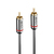 Lindy 35339 audio kabel 1 m RCA Antraciet