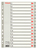 Esselte 100131 Tab-Register Numerischer Registerindex Polypropylen (PP) Grau
