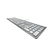 CHERRY KC 6000 Slim teclado USB AZERTY Belga Plata, Blanco