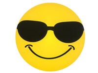 Postkarte Gollong rund lachender Smiley mit Sonnenbrille