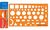 Maped Zeichenschablone NORMOGRAPHE TECHNIC, orange (82068788)
