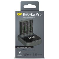 GP P461 + DOCK - GP PRO Charger with LCD Dock + 4 AA Recyko PRO Batteries - Pack of 1