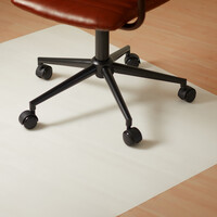 Relaxdays Bürostuhlunterlage in 3 Größen, kratzfeste Bodenschutzmatte aus PE, schalldämmende Unterlegmatte, weiß