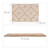 Relaxdays Fußmatte Kokos, geometrisches Muster, 60x40 cm, rutschfest, wasserfest, Fußabtreter innen & außen, natur/weiß