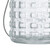 Relaxdays Windlicht, 12er Set, Glas, mit Henkel, innen & außen, Deko Teelichthalter, HxD: 9 x 8 cm, transparent/silber