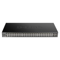 D-LINK Switch 48x1Gbps + 4xGigabit SFP+ Menedzselhető Rackes, DGS-1250-52X/E