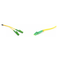 LINKEASY E2000 kompatibilis duplex patch kábel 2xLSH/APC + 2xLC/APC csatlakozóval, 3mm, 9/125 LSZH, 3 m
