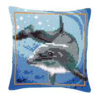 Cross Stitch Kit: Cushion: Dolphin