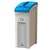 Midi Envirobin with Slot Aperture Top - 82 Litre - Admiralty Grey - Newsapers & Magazines - Blue Lid