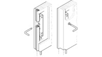 Schiebetür-Stangenverschlüsse HAWA DOORFIX 15077, Nuss 7 mm