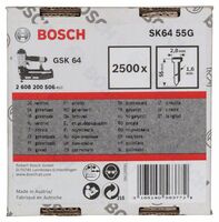 Bosch 2608200506 Senkkopf-Stift SK64 55G, 1,6 mm, 55 mm, verzinkt