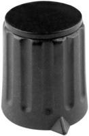 Zeigerknopf, 6 mm, Kunststoff, schwarz, Ø 28 mm, H 18.5 mm, 4312.6131
