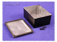 Aluminium Druckgussgehäuse, (L x B x H) 115 x 90 x 51 mm, schwarz (RAL 9005), IP