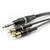 Sommer Cable HBP-6SC2-0150 Jack / RCA Audio Csatlakozókábel [2x RCA dugó - 1x Jack dugó, 6,3 mm-es (sztereo)] 1.50 m Fekete