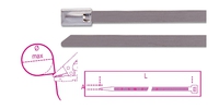 Beta BMS8479 Attache-câbles autobloquante en acier inoxydable 7,9 A mm