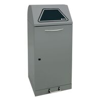 Recyclable waste collector with pedal