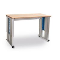 Heavy duty table, electrically height adjustable