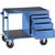 Carro de montaje, carga máx. 500 kg, 4 cajones, azul luminoso RAL 5012.