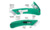 Pacific Handy Cutter® Sicherheitsmesser S4SR - Grünes Industriemesser mit automatischem Klingenrückzug und Schutzabdeckung