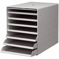 Schubladenbox Idealbox Plus A4 7 Fächer grau