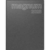 Buchkalender magnum 18,3x24cm 1 Woche/2 Seiten Kunststoff grau 2025