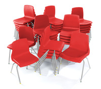 30 x NP Chairs Red