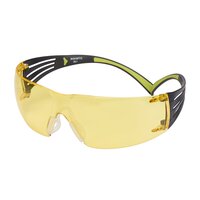 3M™ SecureFit™ 400 Schutzbrille, schwarze/grüne Bügel, Antikratz-/Anti-Fog-Beschichtung, gelbe Scheibe, SF403AS/AF-EU