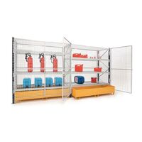 Security cage shelving add on - with wire shelves