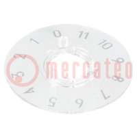 Disco con scala; policarbonato; trasparente; ad inserto; 26mm