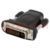 Adapter; DVI-D (24+1) Stecker,HDMI Buchse; schwarz