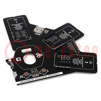 Insteekprintplaat; microSD,mikroBUS-contact,USB B micro