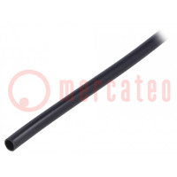 Insulating tube; PVC; black; -20÷125°C; Øint: 2.5mm; L: 1000m