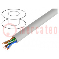 Cable; U/UTP,UNITRONIC® LAN 200; 4x2x24AWG; 5e; hilo; Cu; PVC; gris