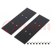 Cap for LED profiles; black; 2pcs; steel; 33.4x99.3x2mm