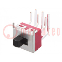 Switch: slide; Pos: 2; DPDT; 6A/120VAC; 6A/28VDC; ON-ON; THT; 1000
