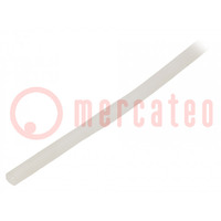 Insulating tube; silicone; natural; Øint: 3mm; Wall thick: 0.4mm