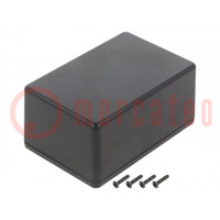 Enclosure: multipurpose; X: 70mm; Y: 105mm; Z: 50mm; TW; ABS; black