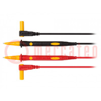 Test leads; Imax: 15A; Len: 0.75m; insulated; black,red